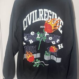 Civil Regime Black Graphic Hoodie